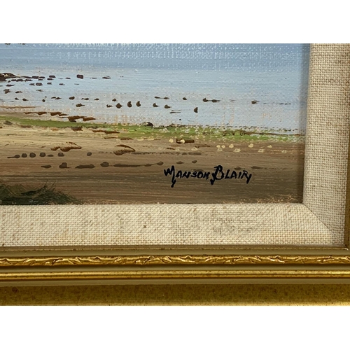 305 - Manson Blair oil painting in a gilt frame. 35.5 x 30.5cm