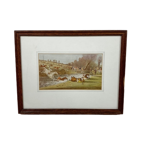 315 - 2 Edwardian horse racing prints and a vintage print of Belfast. 38 x 29.5cm.