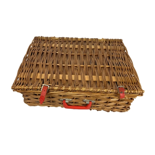 336 - 2 vintage wicker picnic baskets. Largest 52 x 38cm