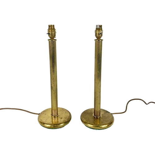 361 - Pair of brass lamps, 44cm