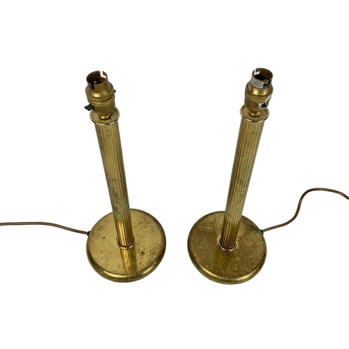 361 - Pair of brass lamps, 44cm