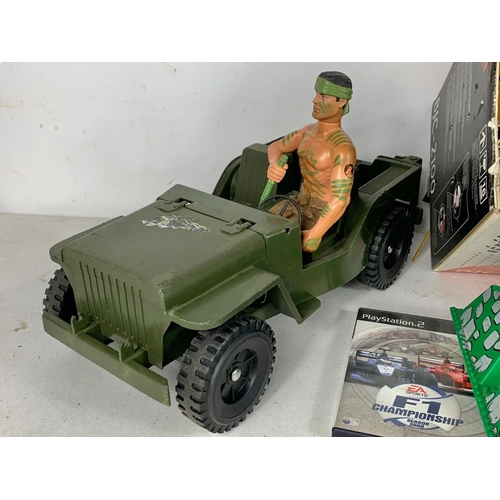 369 - Quantity of LEGO and an Action Man figure with jeep