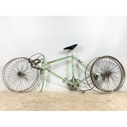 388 - Vintage Peugeot bike with 5 wheels