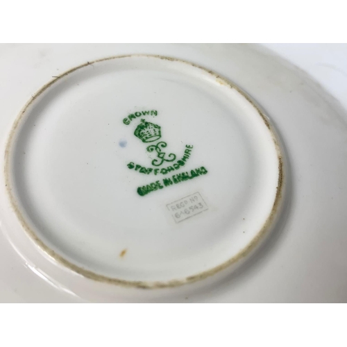 541 - Vintage Crown Staffordshire tea ware