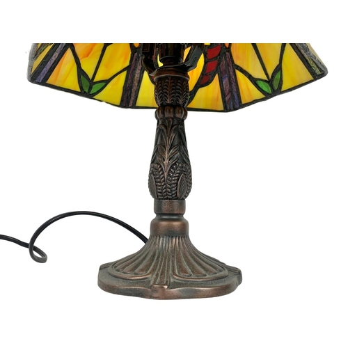 586 - Tiffany style lamp. 35cm