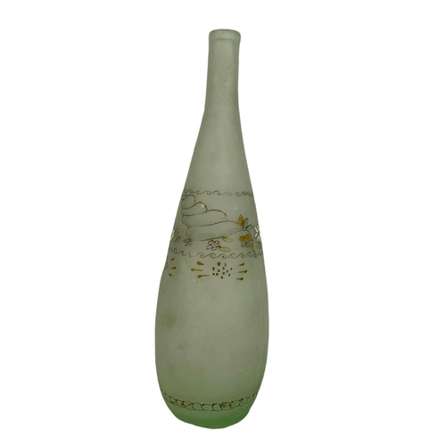 605 - Early 20th century French glass vase. 35cm