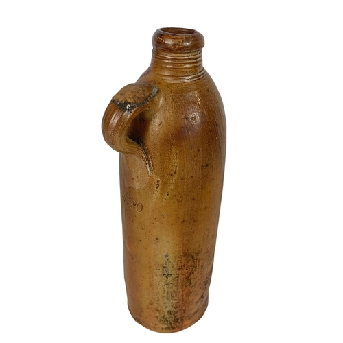 612 - 19th century earthenware bottle handcrafted by George Kreuzberg, Apollinaris-Brunner M W Ahrweiler R... 