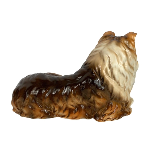 687 - Large pottery dog ornament, 29cm x 18cm