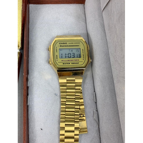 701 - Sundry lot. Casio watch and vintage playing cards.