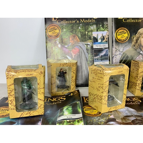 635 - Quantity of The Lord Of The Rings collectors models. Boxes measure 11cm