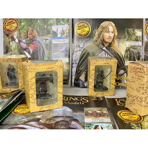 635 - Quantity of The Lord Of The Rings collectors models. Boxes measure 11cm