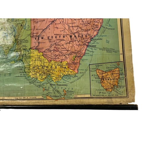 384 - Large vintage map of Australia. 134 x 119cm