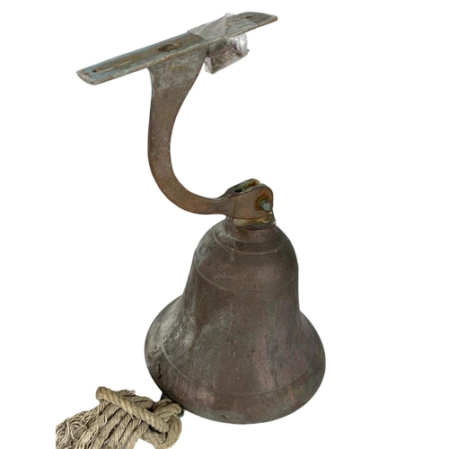 626 - Victorian brass bell. 13.5 x 19cm