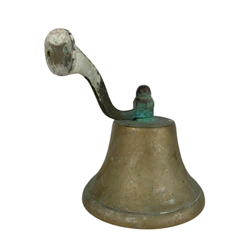 627 - Victorian brass bell. 13 x 16cm