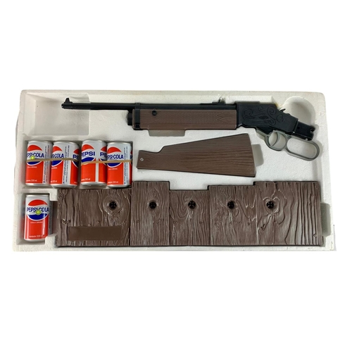 632 - IDEAL Tin Can Alley electronic rifle and target for real rifle range action. Box measures 82 x 42cm