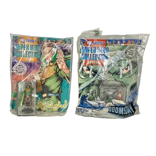 637 - 2 DC model figures in boxes. Ra’s Al Ghul and Doomsday. Super Hero Collection Special.