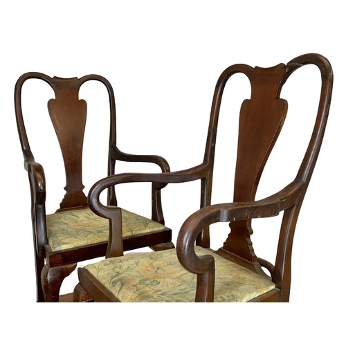 1215 - Vintage oak draw-leaf dining table and chairs