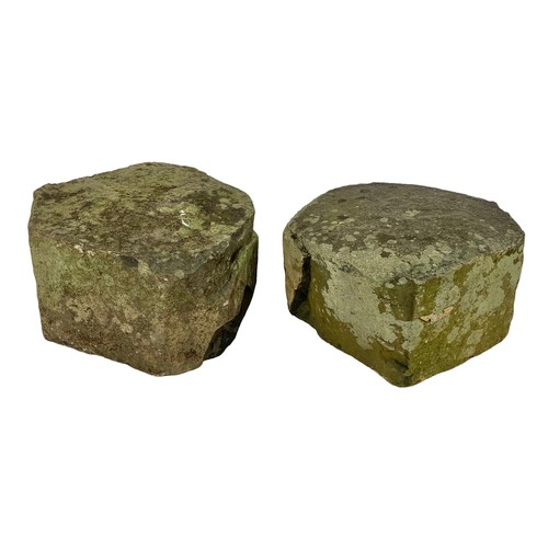 93 - 2 Causeway stones. 37 x 21cm