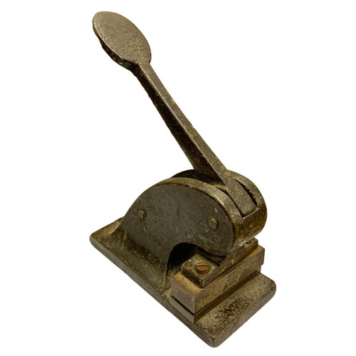 204b - Edwardian stamper with a vintage hole punch