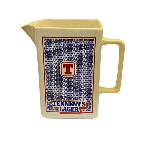 525a - Vintage Tennent's Lager water jug by Wade