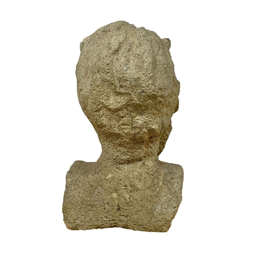 5 - Large Scottish stone bust of “Pan” 39cm