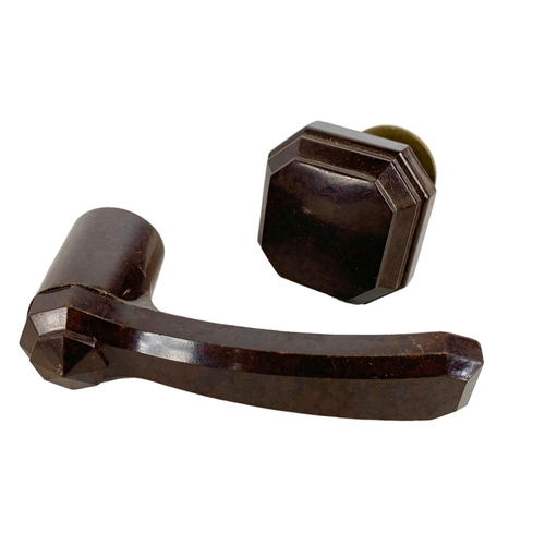 34 - Set of 1930’s Bakelite door furniture.