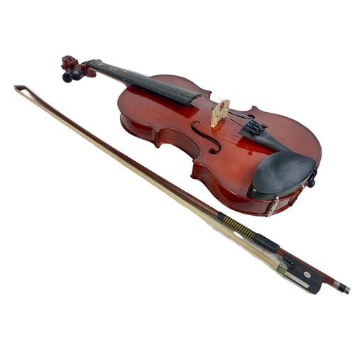 46 - Primavera violin in case. Case measures 74cm