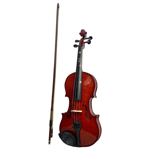 46 - Primavera violin in case. Case measures 74cm