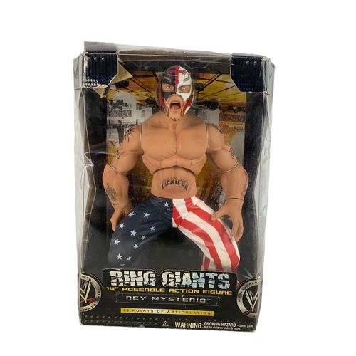 536 - Ring Giants 14inch posable action figure “Rey Mysterio” in box.