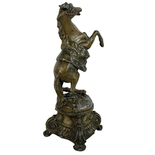 146 - Early 20th century spelter horse. 37cm.