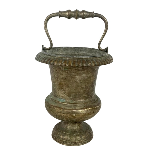 156 - Vintage French silver plated ice bucket in the form of an urn. 34cm