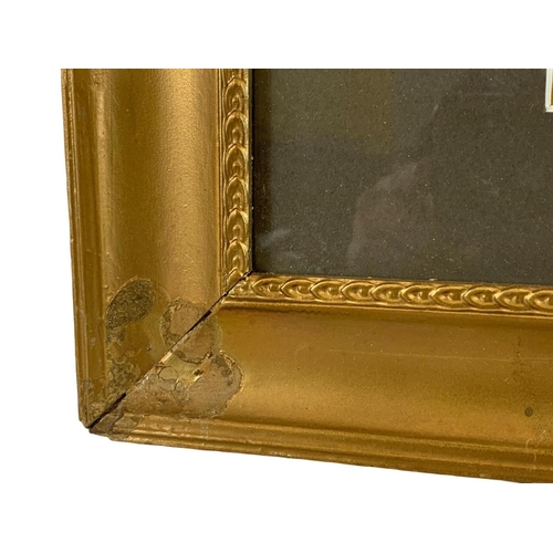 165 - Pair of Edwardian gilded frames with later prints. 65 x 49.5cm