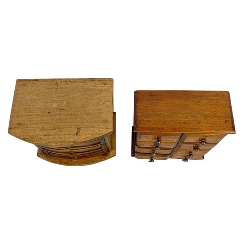 106a - 2 miniature chests of drawers. 21.5 x 11 x 27cm.