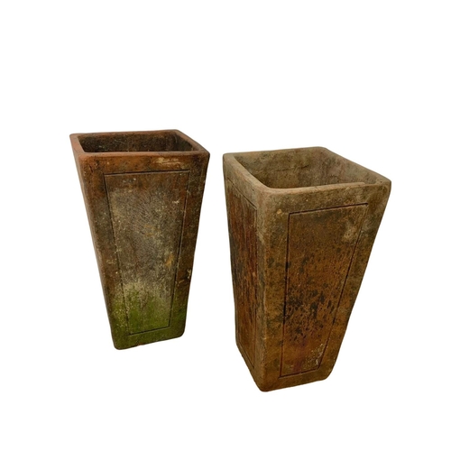 208 - 6 Edwardian period terracotta garden planters. 16 x 29.5cm