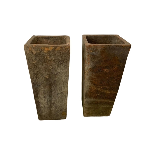 208 - 6 Edwardian period terracotta garden planters. 16 x 29.5cm