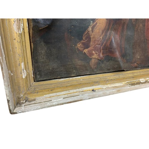 63b - Large late 18th early 19th century oil painting of religious figures in a gilt frame. In the style o... 