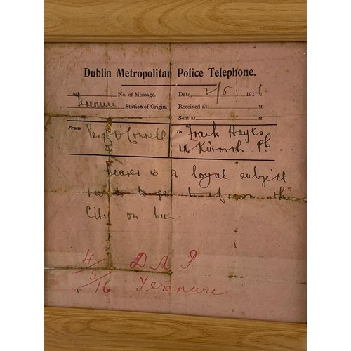 70b - 2 Dublin Metropolitan Police passes 1916.