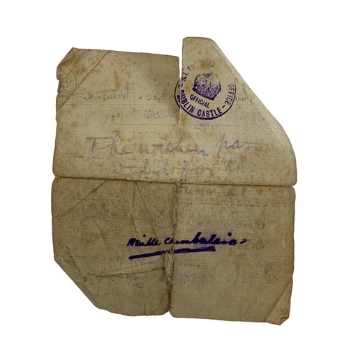 70b - 2 Dublin Metropolitan Police passes 1916.