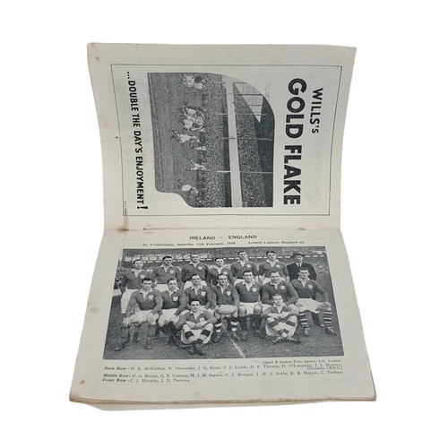 70c - Original programme of Ireland vs Scotland 1939 with picture of SAS Lieutenant Colonel Robert Blair “... 