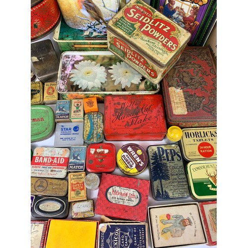 190f - Quantity of vintage tins etc.