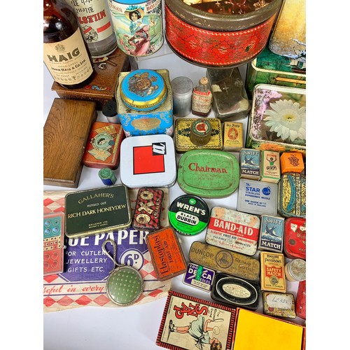 190f - Quantity of vintage tins etc.