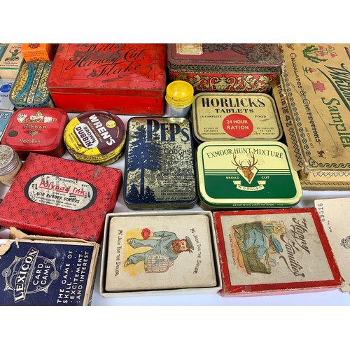 190f - Quantity of vintage tins etc.