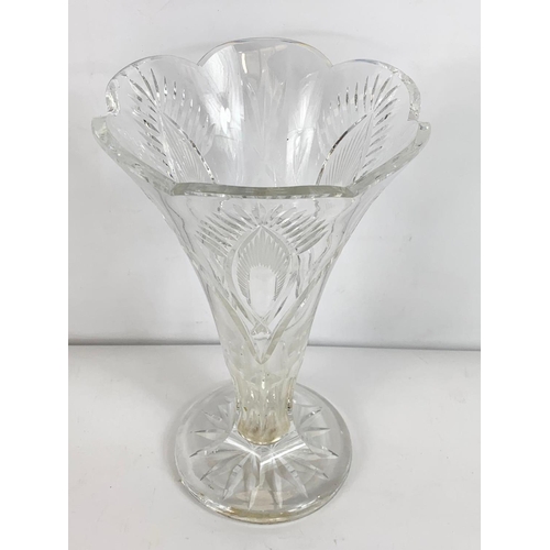 539 - Waterford Crystal vase. 25.5cm