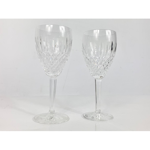 540 - Pair of Waterford Crystal wine glasses. 18cm.