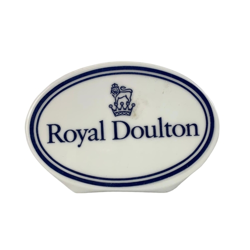 546 - 2 Royal Doulton pottery advertising plaques. 10.5 x 7.5cm