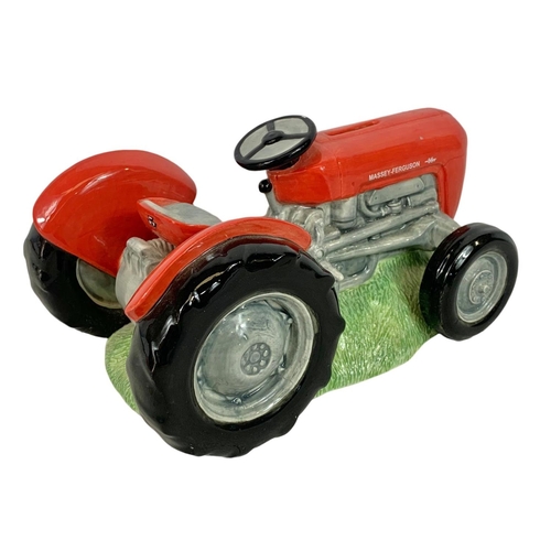 547 - Large Border Fine Arts pottery tractor. The Massey Collection. 24cm