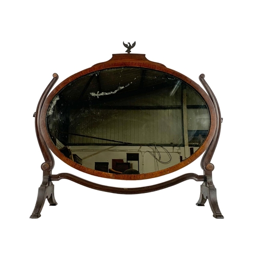 316 - Early 20th century Regency style mahogany dressing mirror. Circa 1920. 73 x 66cm