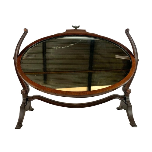 316 - Early 20th century Regency style mahogany dressing mirror. Circa 1920. 73 x 66cm