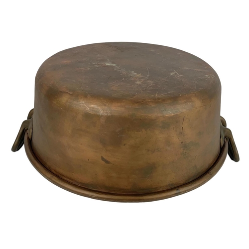 12 - Large Victorian copper jelly pan. 49.5 x 43 x 21cm