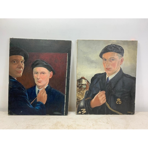 147 - 4 oil paintings by Tobias Everest Spence. 40 x 55cm.